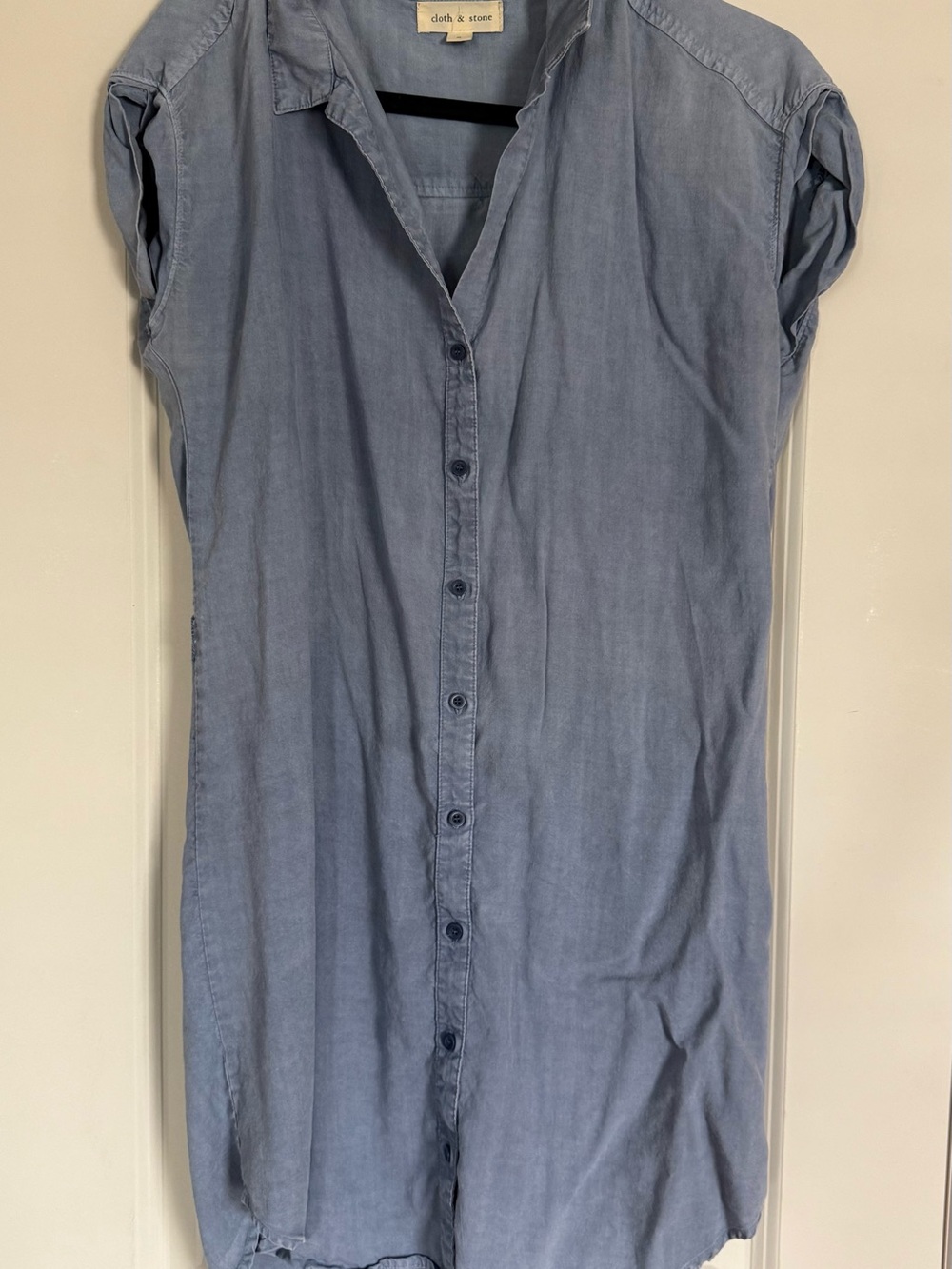 CLOTH & STONE Women’s Light Blue Button-Up Dress